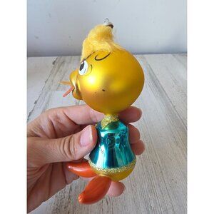 Vintage de carlini Donald duck glass italian? Ornament Xmas tree
